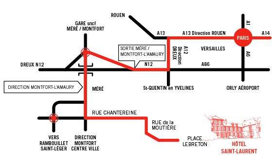 Situation & Accès - Hotel pres Chateau Versailles - Hôtel Saint Laurent